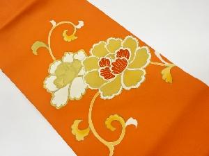 塩瀬金彩金駒刺繍花唐草模様名古屋帯